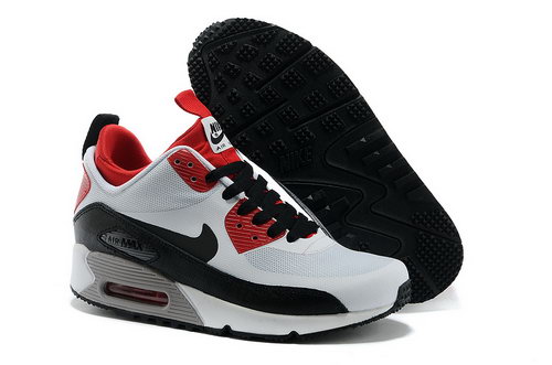 Nike Air Max 90 Sneakerboot Ns Women White Red Running Sports Shoes Factory Outlet